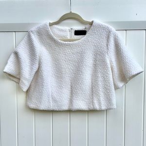 Anthropologie Line & Dot Cropped Sweater Shirt Top Size Medium